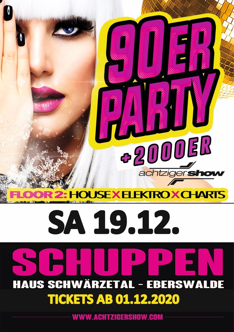 Ü25 Party 17.10.20 Schuppen Eberswalde AchtzigerShow Events
